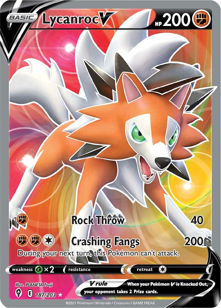 Lycanroc V (187/203) [Sword & Shield: Evolving Skies] | Golgari Games