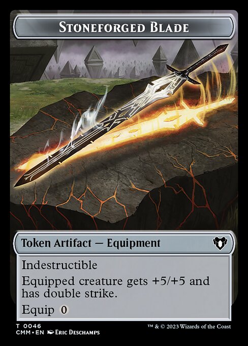 Eldrazi Scion // Stoneforged Blade Double-Sided Token [Commander Masters Tokens] | Local Legends