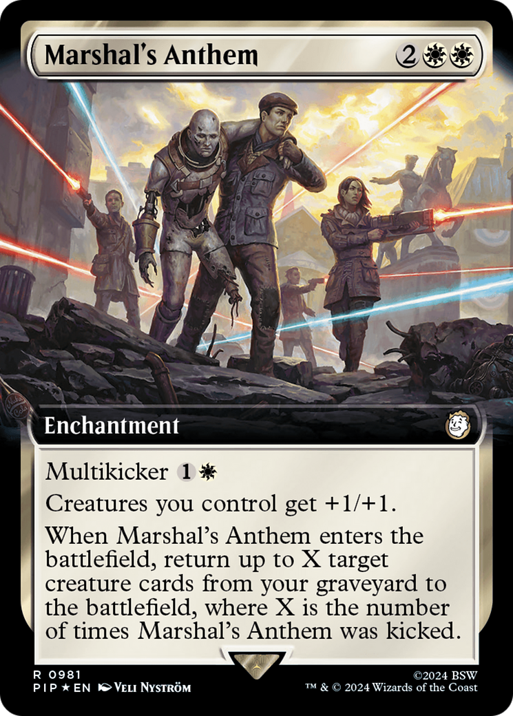 Marshal's Anthem (Extended Art) (Surge Foil) [Fallout] | Local Legends