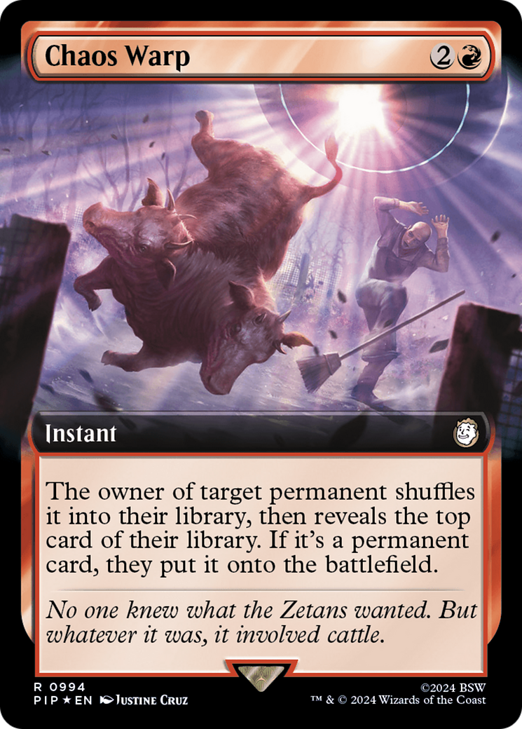 Chaos Warp (Extended Art) (Surge Foil) [Fallout] | Local Legends