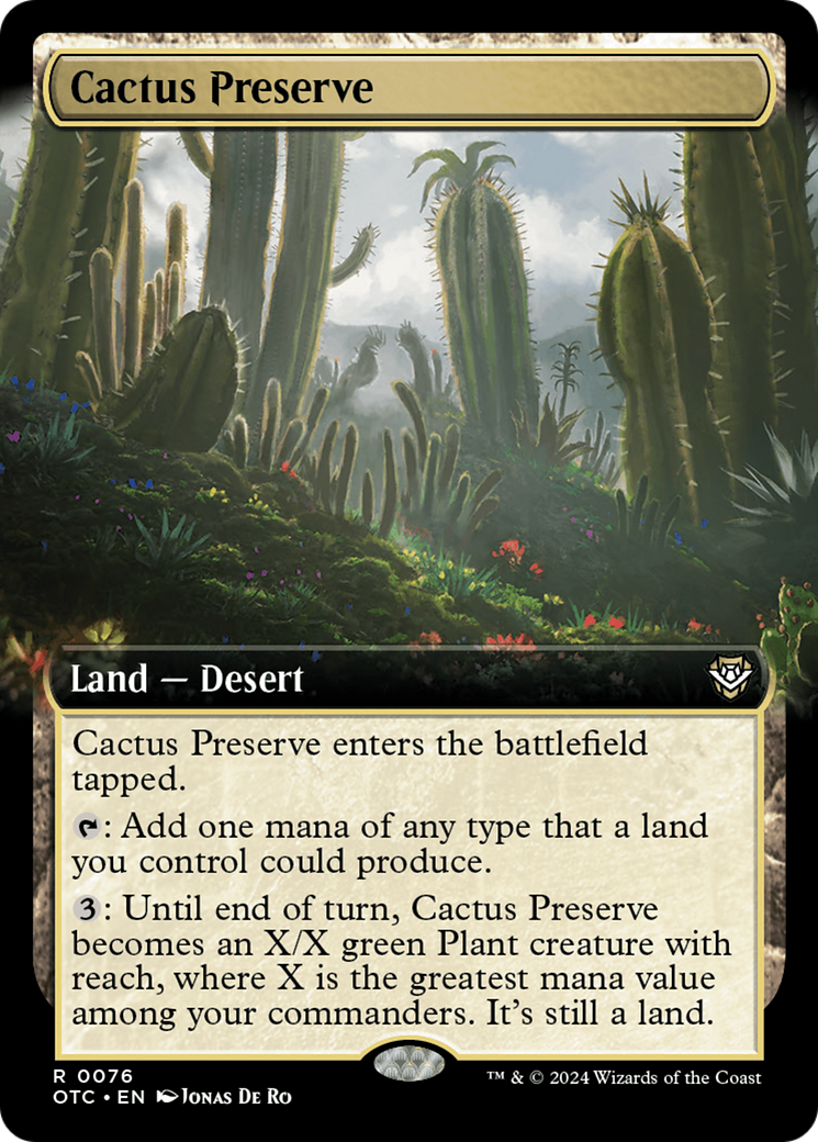 Cactus Preserve (Extended Art) [Outlaws of Thunder Junction Commander] | Local Legends
