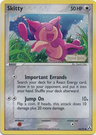 Skitty (64/92) (Stamped) [EX: Legend Maker] | Local Legends