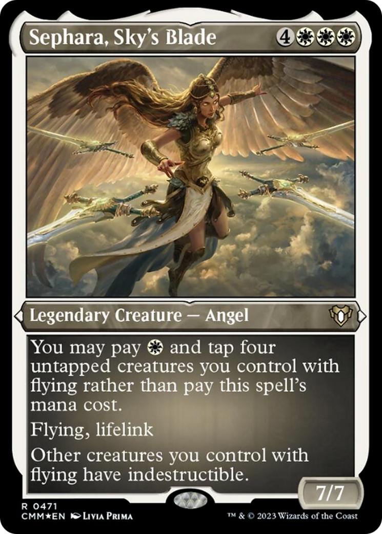 Sephara, Sky's Blade (Foil Etched) [Commander Masters] | Local Legends