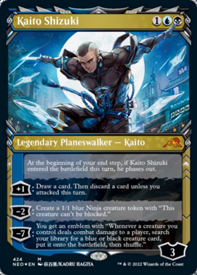 Kaito Shizuki (Showcase) (Foil Etched) [Kamigawa: Neon Dynasty] | Golgari Games