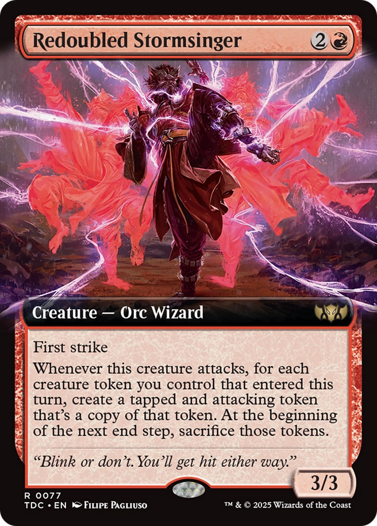 Redoubled Stormsinger (Extended Art) [Tarkir: Dragonstorm Commander] | Local Legends