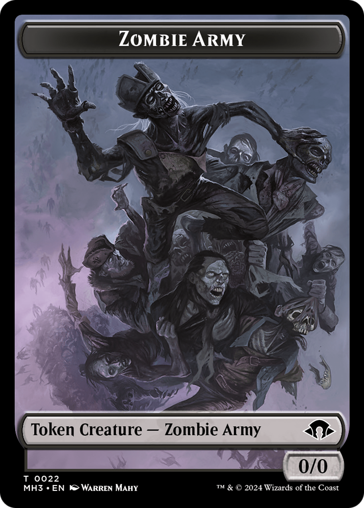 Zombie Army Token [Modern Horizons 3 Tokens] | Golgari Games