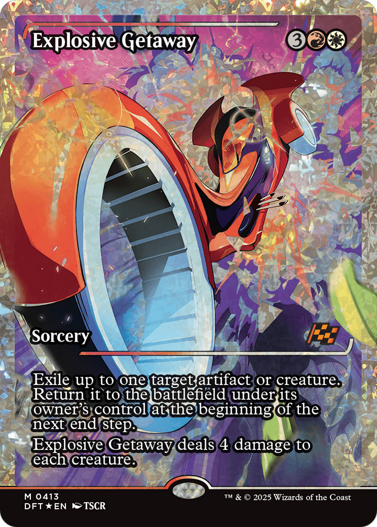 Explosive Getaway (Showcase) (Fracture Foil) [Aetherdrift] | Local Legends