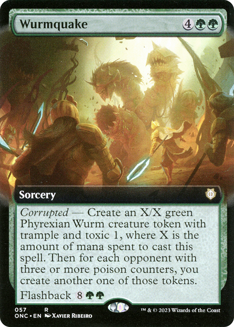 Wurmquake (Extended Art) [Phyrexia: All Will Be One Commander] | Golgari Games