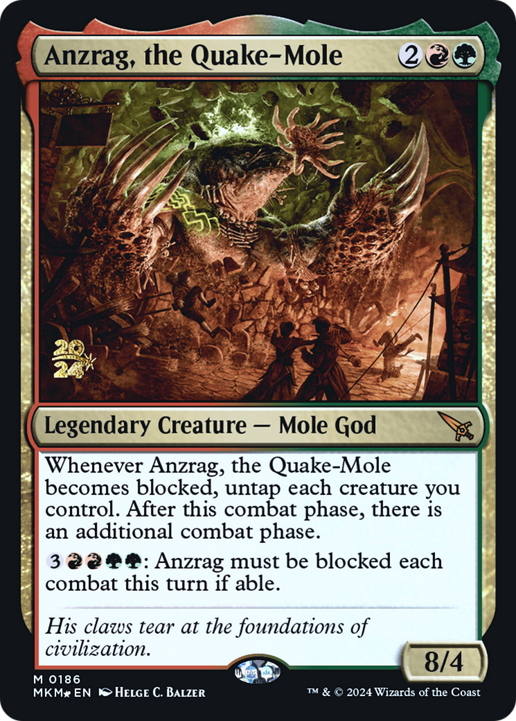 Anzrag, the Quake-Mole [Murders at Karlov Manor Prerelease Promos] | Golgari Games