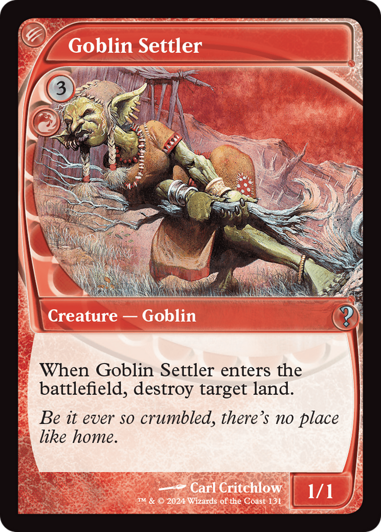 Goblin Settler (Future Sight) [Mystery Booster 2] | Local Legends