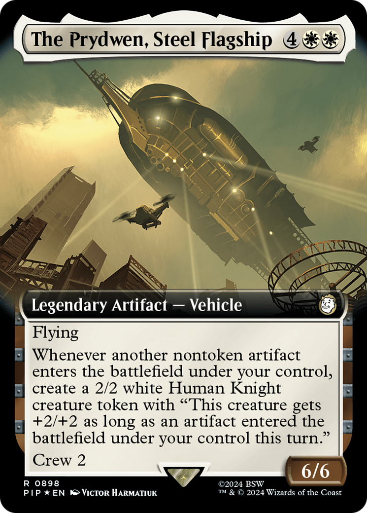 The Prydwen, Steel Flagship (Extended Art) (Surge Foil) [Fallout] | Golgari Games