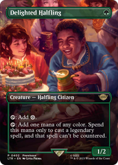 Delighted Halfling (Borderless Alternate Art) [The Lord of the Rings: Tales of Middle-Earth] | Golgari Games