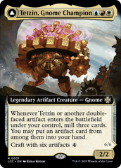 Tetzin, Gnome Champion // The Golden-Gear Colossus (Extended Art) [The Lost Caverns of Ixalan Commander] | Local Legends