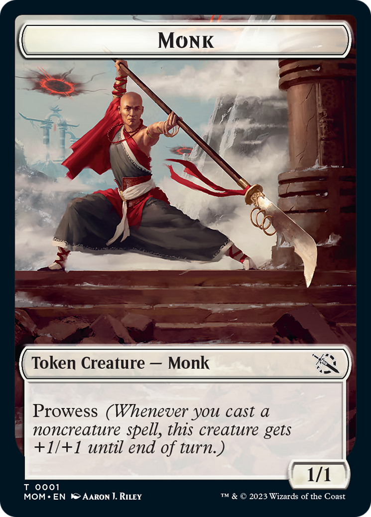 Monk // Knight Double-Sided Token [March of the Machine Tokens] | Golgari Games