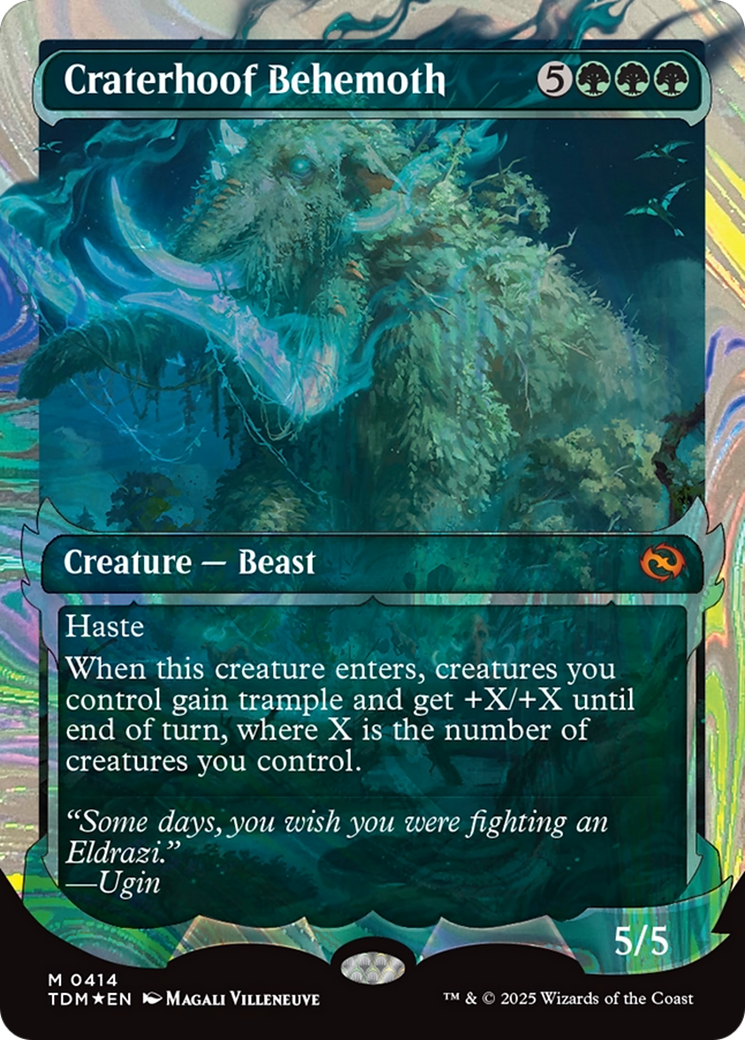 Craterhoof Behemoth (Showcase) (Halo Foil) [Tarkir: Dragonstorm] | Local Legends