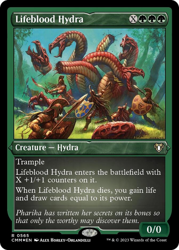 Lifeblood Hydra (Foil Etched) [Commander Masters] | Golgari Games