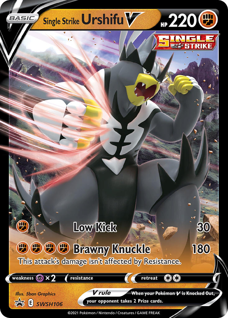 Single Strike Urshifu V (SWSH106) (Jumbo Card) [Sword & Shield: Black Star Promos] | Local Legends