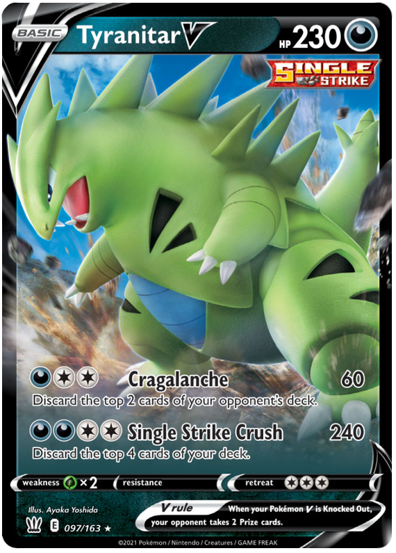 Tyranitar V (097/163) [Sword & Shield: Battle Styles] | Golgari Games