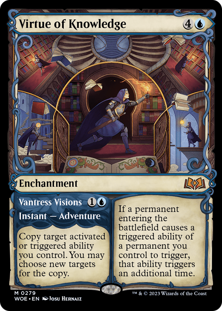 Virtue of Knowledge // Vantress Visions (Showcase) [Wilds of Eldraine] | Local Legends