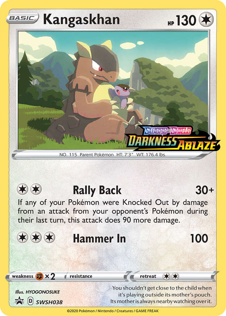 Kangaskhan (SWSH038) (Prerelease Promo) [Sword & Shield: Black Star Promos] | Local Legends