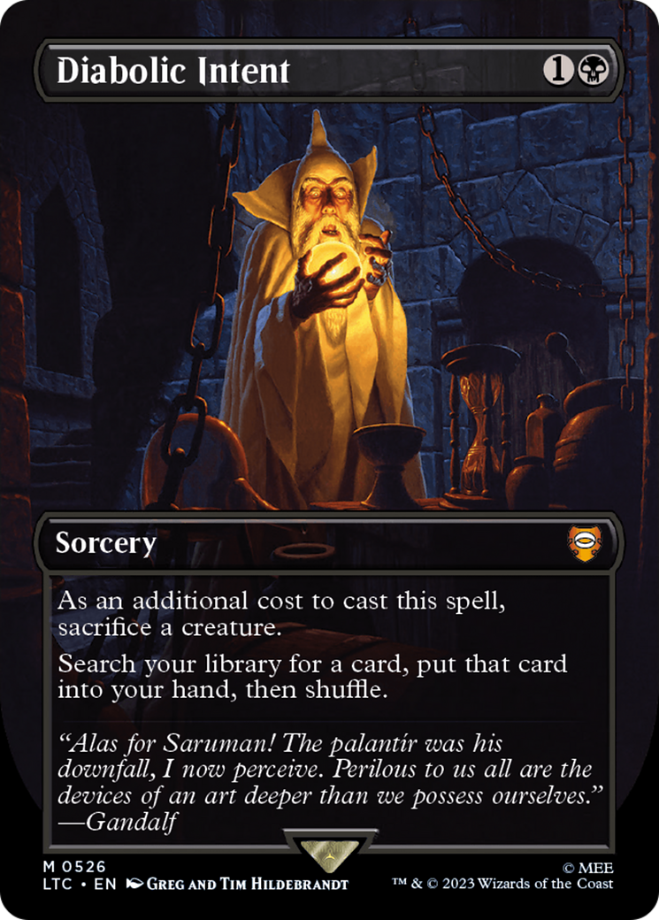 Diabolic Intent (Borderless) [The Lord of the Rings: Tales of Middle-Earth Commander] | Local Legends