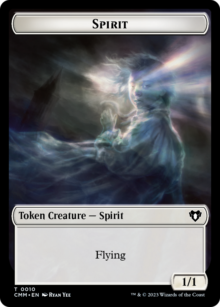 Spirit Token (10) [Commander Masters Tokens] | Golgari Games