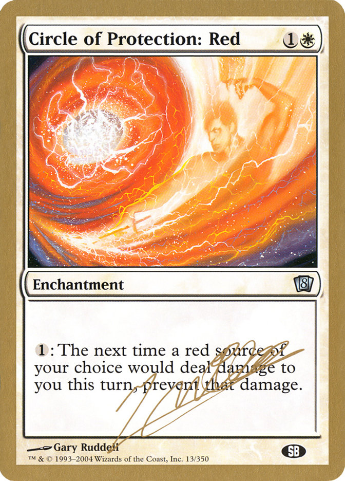 Circle of Protection: Red (Julien Nuijten) (SB) [World Championship Decks 2004] | Golgari Games