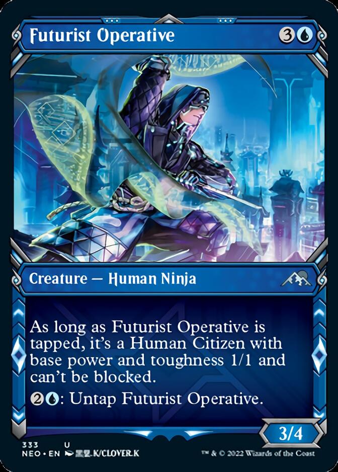 Futurist Operative (Showcase Ninja) [Kamigawa: Neon Dynasty] | Golgari Games