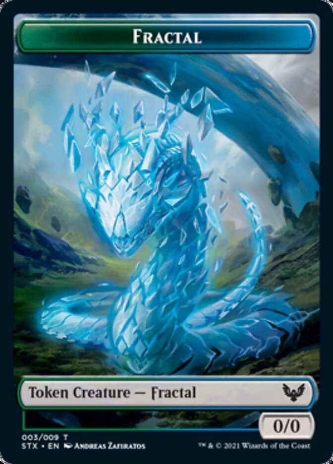 Elemental // Fractal Double-Sided Token [Strixhaven: School of Mages Tokens] | Local Legends