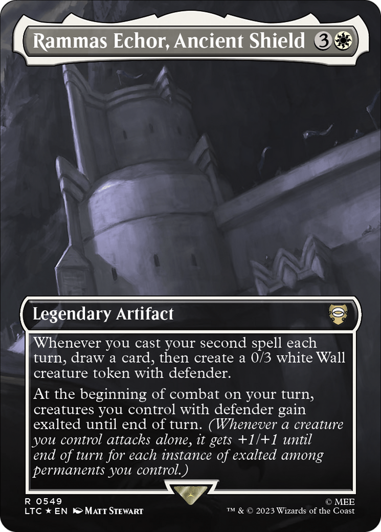 Rammas Echor, Ancient Shield (Borderless) (Surge Foil) [The Lord of the Rings: Tales of Middle-Earth Commander] | Local Legends