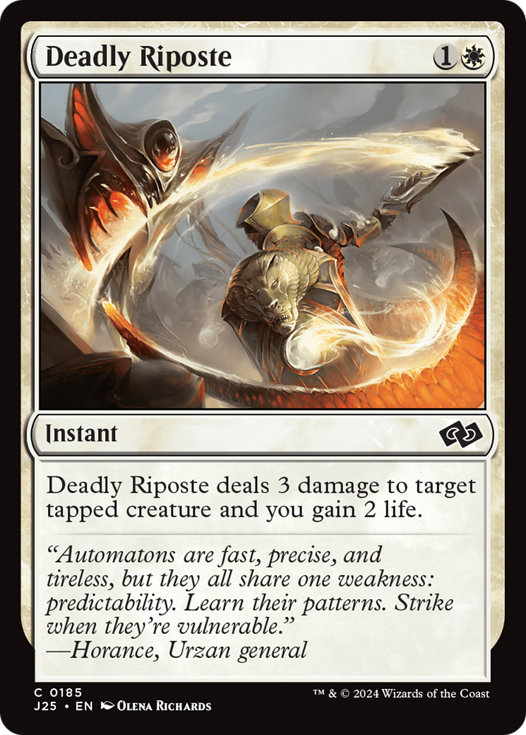 Deadly Riposte [Foundations Jumpstart] | Local Legends