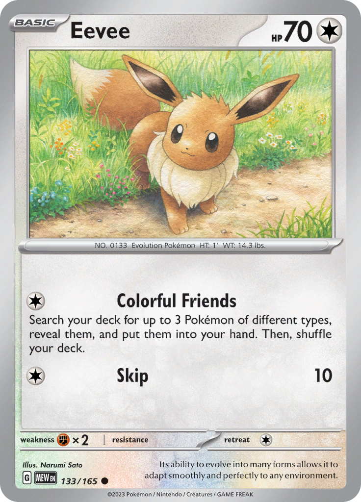 Eevee (133/165) [Scarlet & Violet: 151] | Golgari Games