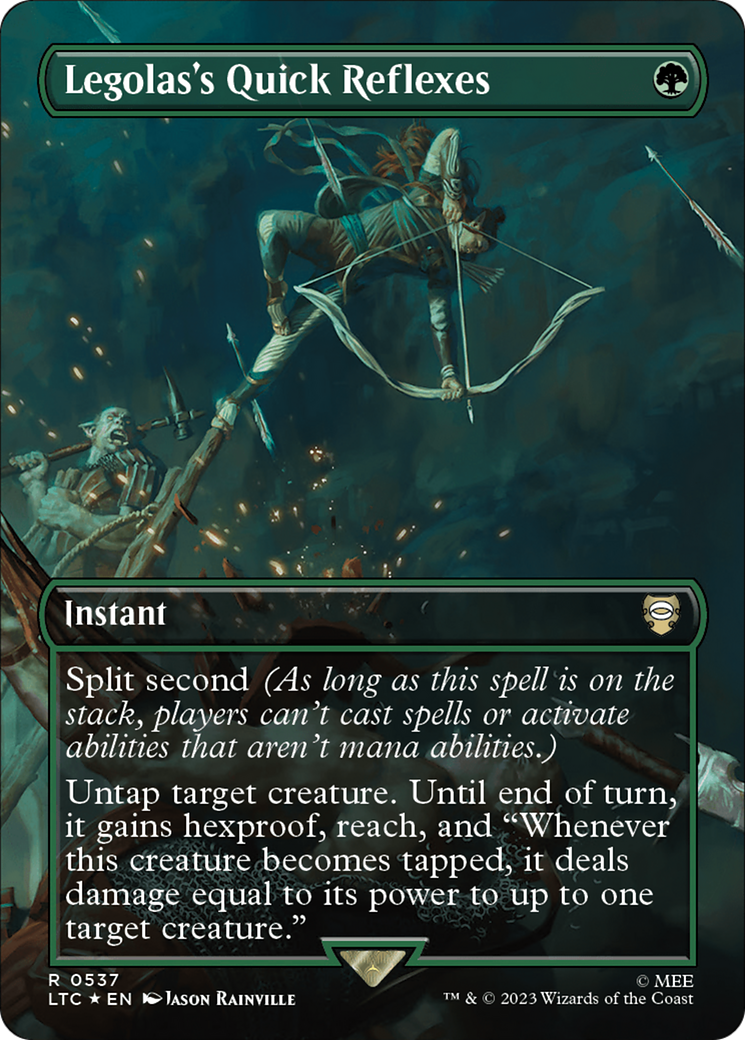 Legolas's Quick Reflexes (Borderless) (Surge Foil) [The Lord of the Rings: Tales of Middle-Earth Commander] | Local Legends