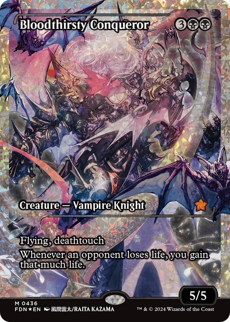 Bloodthirsty Conqueror (Showcase) (Fracture Foil) [Foundations] | Local Legends