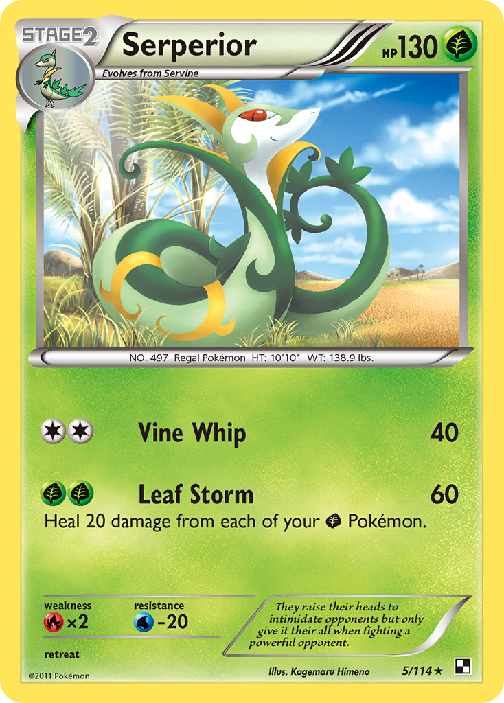 Serperior (5/114) (Green Tornado) (Theme Deck Exclusive) [Black & White: Base Set] | Local Legends
