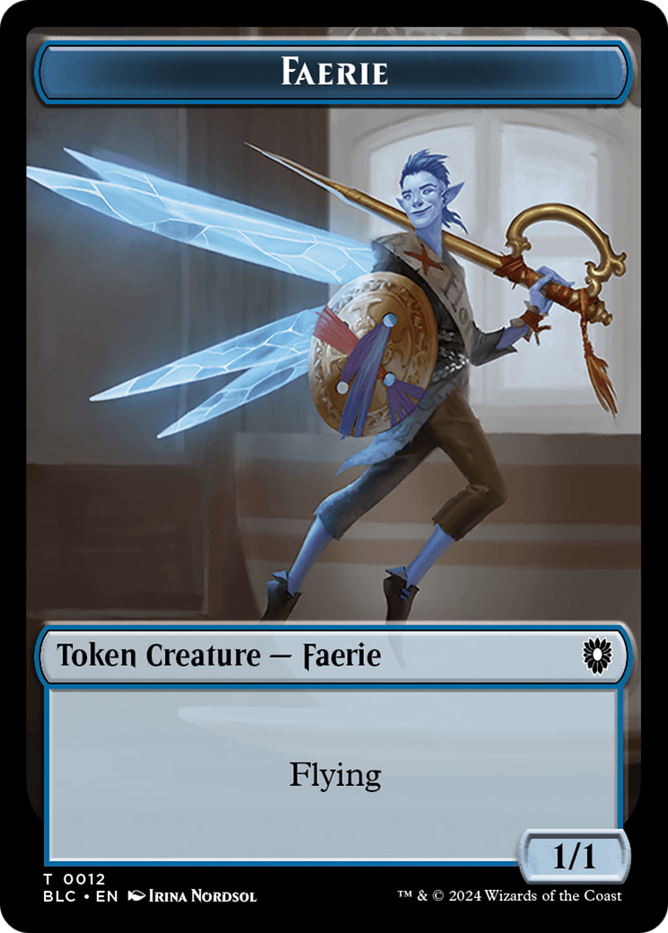 Spirit // Faerie Double-Sided Token [Bloomburrow Commander Tokens] | Golgari Games