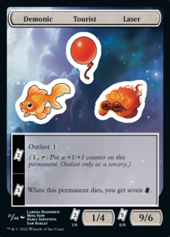 Demonic Tourist Laser [Unfinity Stickers] | Golgari Games