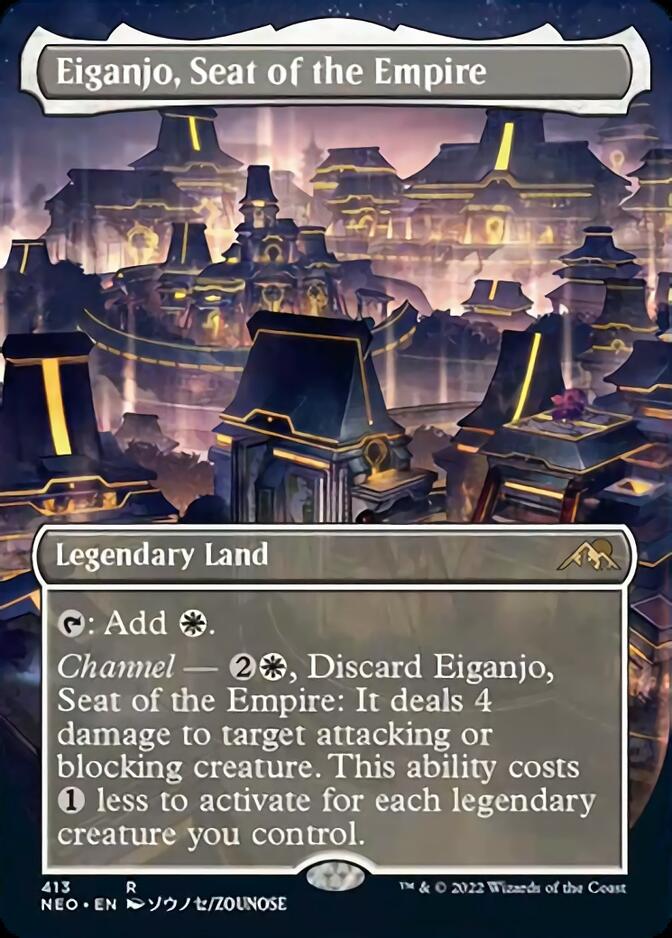 Eiganjo, Seat of the Empire (Borderless Alternate Art) [Kamigawa: Neon Dynasty] | Golgari Games