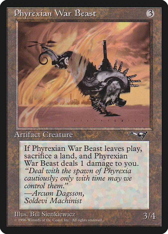 Phyrexian War Beast (Signature on Right) [Alliances] | Local Legends
