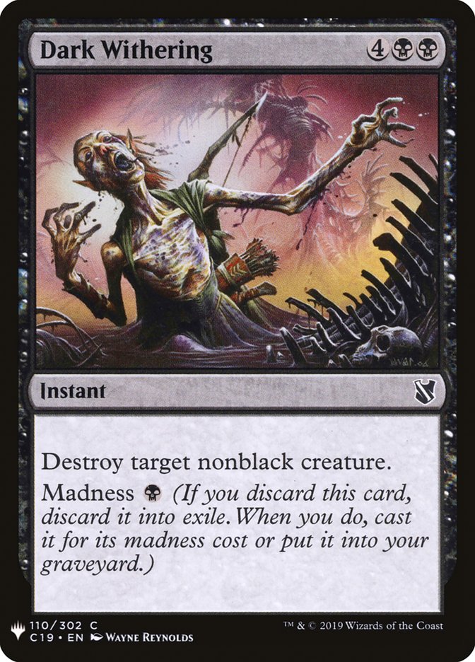 Dark Withering [Mystery Booster] | Local Legends