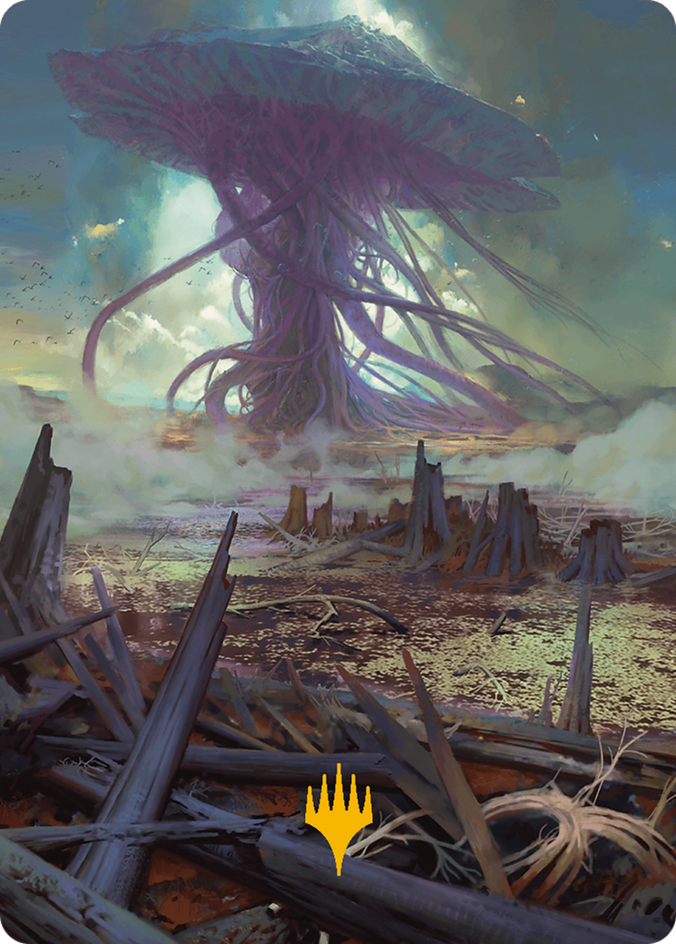 Swamp Art Card (Gold-Stamped Planeswalker Symbol) [Modern Horizons 3 Art Series] | Local Legends