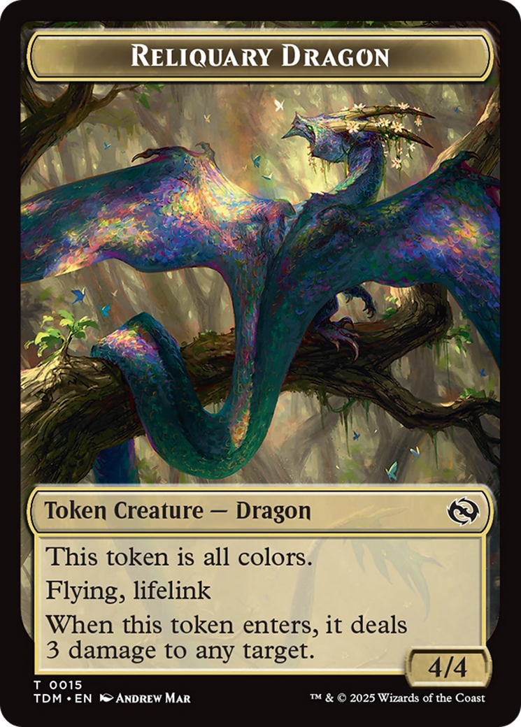 Reliquary Dragon // Dragon (0011) Double-Sided Token [Tarkir: Dragonstorm Tokens] | Local Legends