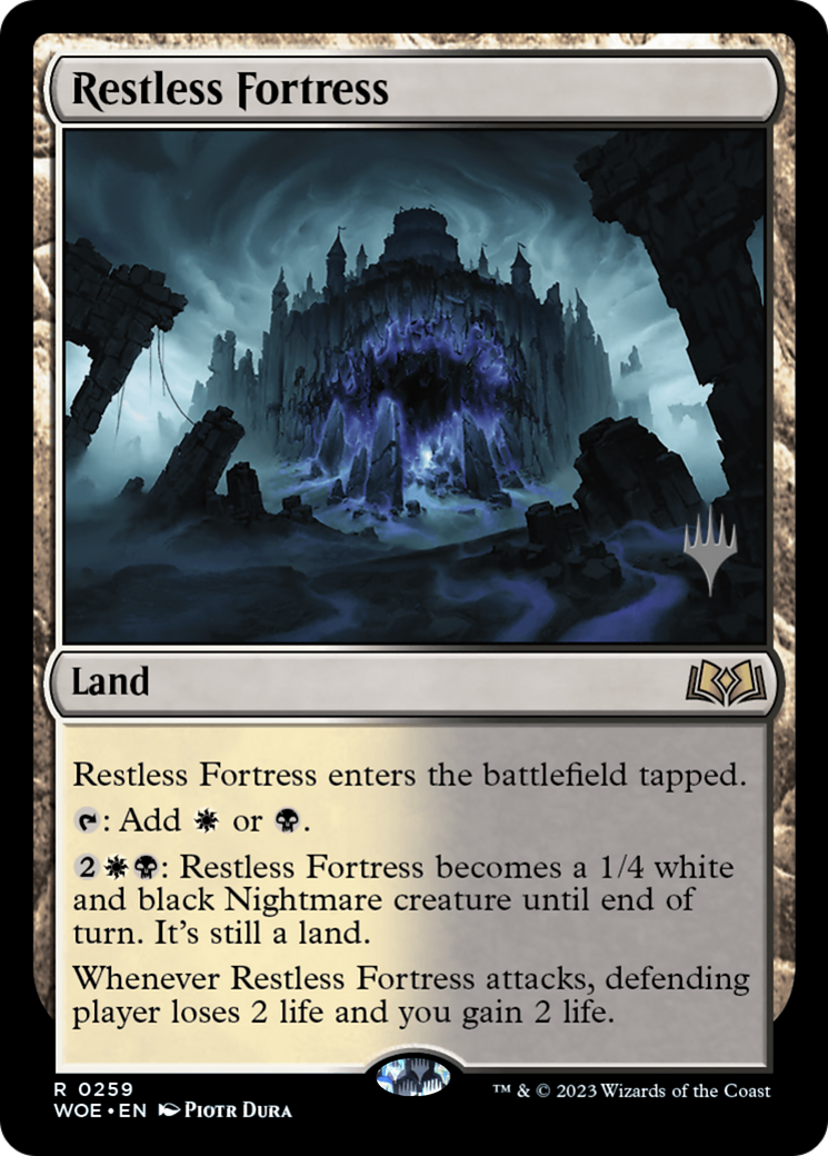 Restless Fortress (Promo Pack) [Wilds of Eldraine Promos] | Local Legends