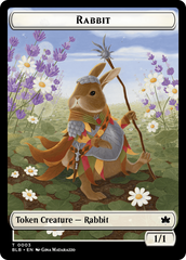Rabbit // Splash Lasher Double-Sided Token [Bloomburrow Tokens] | Local Legends