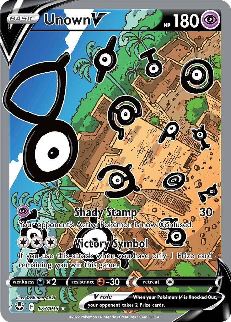 Unown V (177/195) [Sword & Shield: Silver Tempest] | Golgari Games