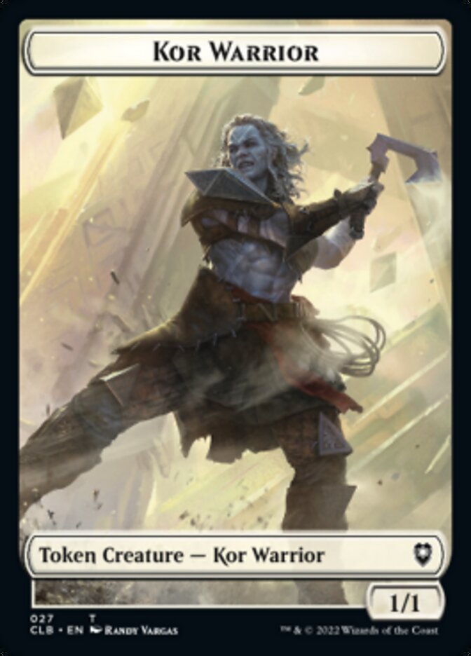 Kor Warrior // Treasure Double-Sided Token [Commander Legends: Battle for Baldur's Gate Tokens] | Local Legends