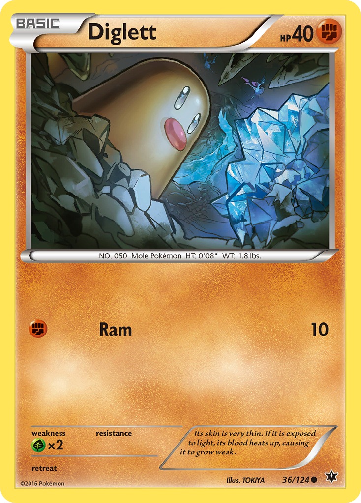 Diglett (36/124) [XY: Fates Collide] | Local Legends