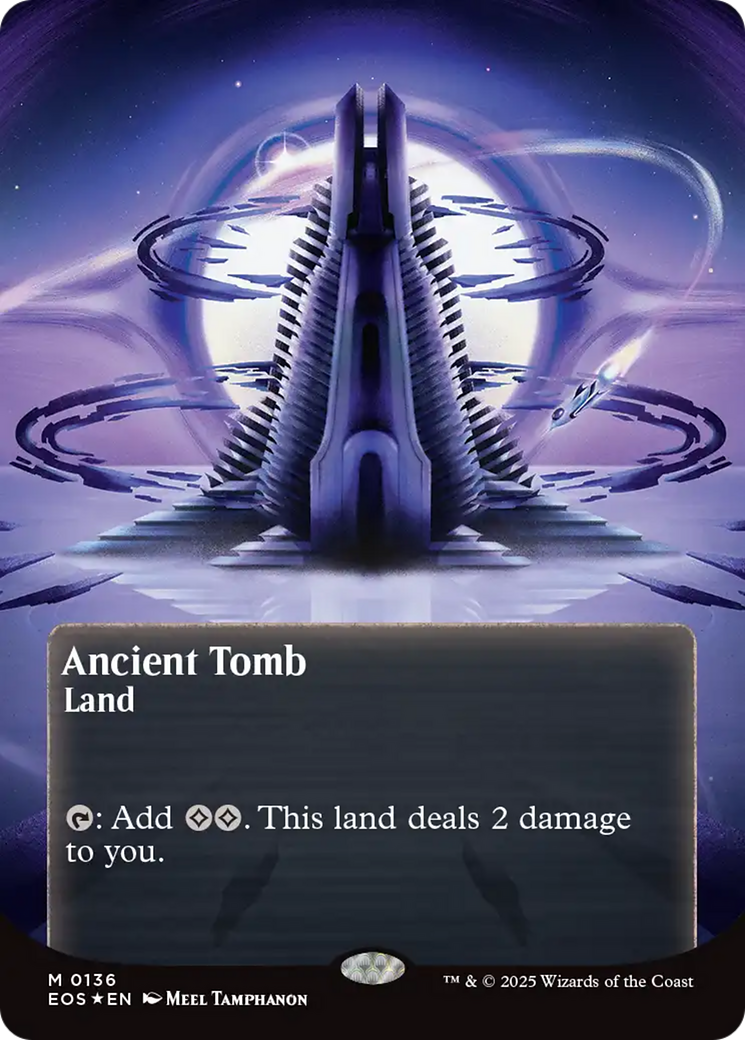 Ancient Tomb (0136) (Borderless) (Galaxy Foil) [Edge of Eternities: Stellar Sights] | Local Legends