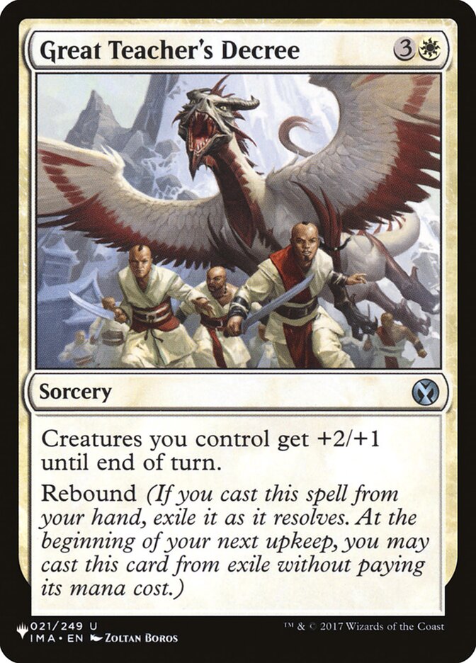 Great Teacher's Decree [The List] | Local Legends