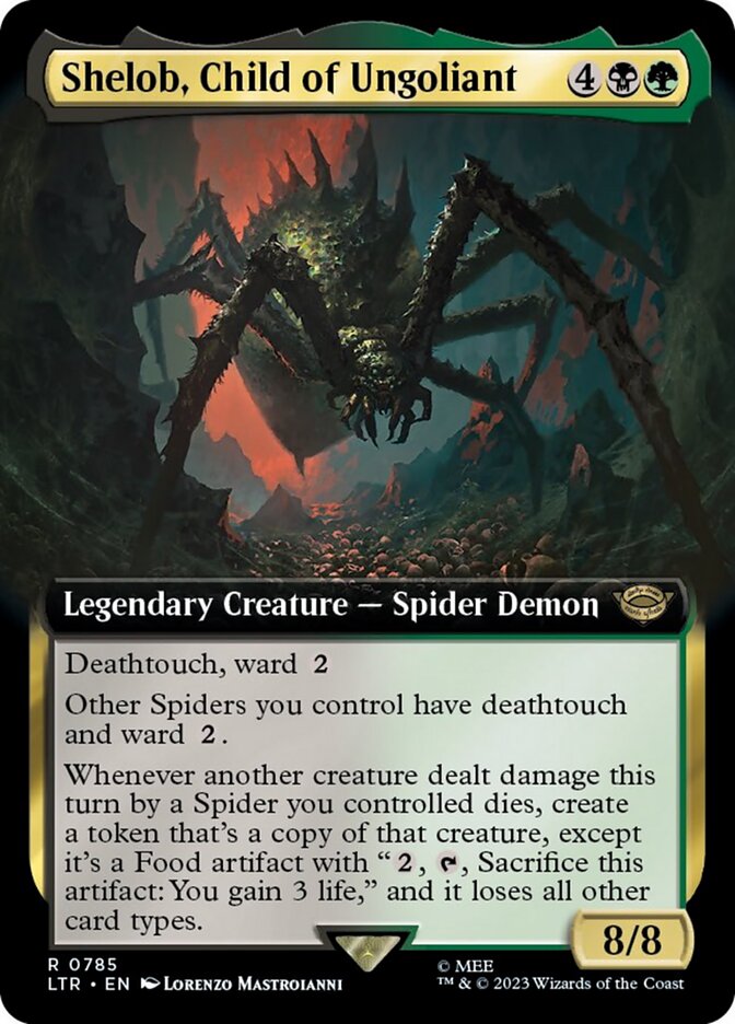 Shelob, Child of Ungoliant (Extended Art) (Surge Foil) [The Lord of the Rings: Tales of Middle-Earth] | Golgari Games